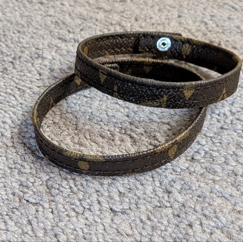 Two Upcycled Authentic Canvas Bracelets From A Suitcase
